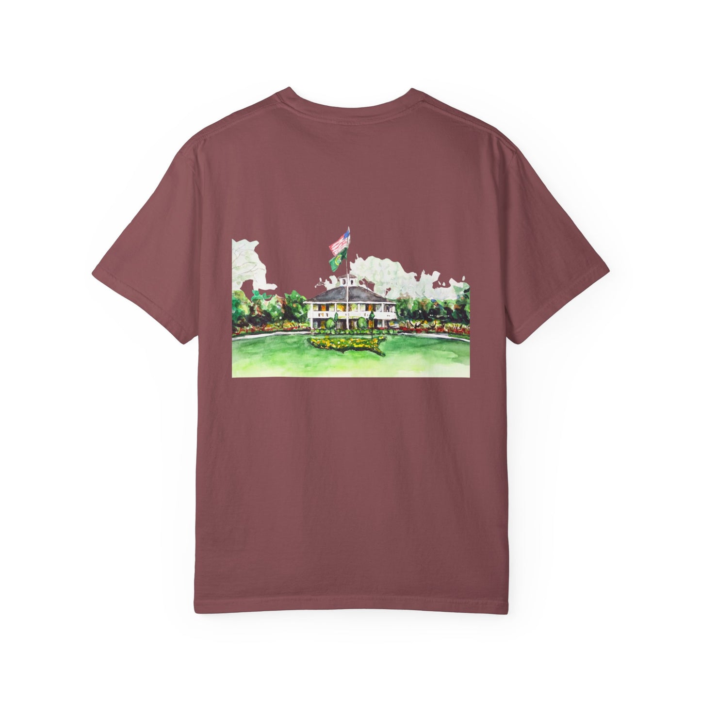 Golf T Shirt for Women and Men - Master's Golf Tournament Theme - Augusta Georgia Clubhouse Shirt- Front and Back T Shirt - Comfort Colors