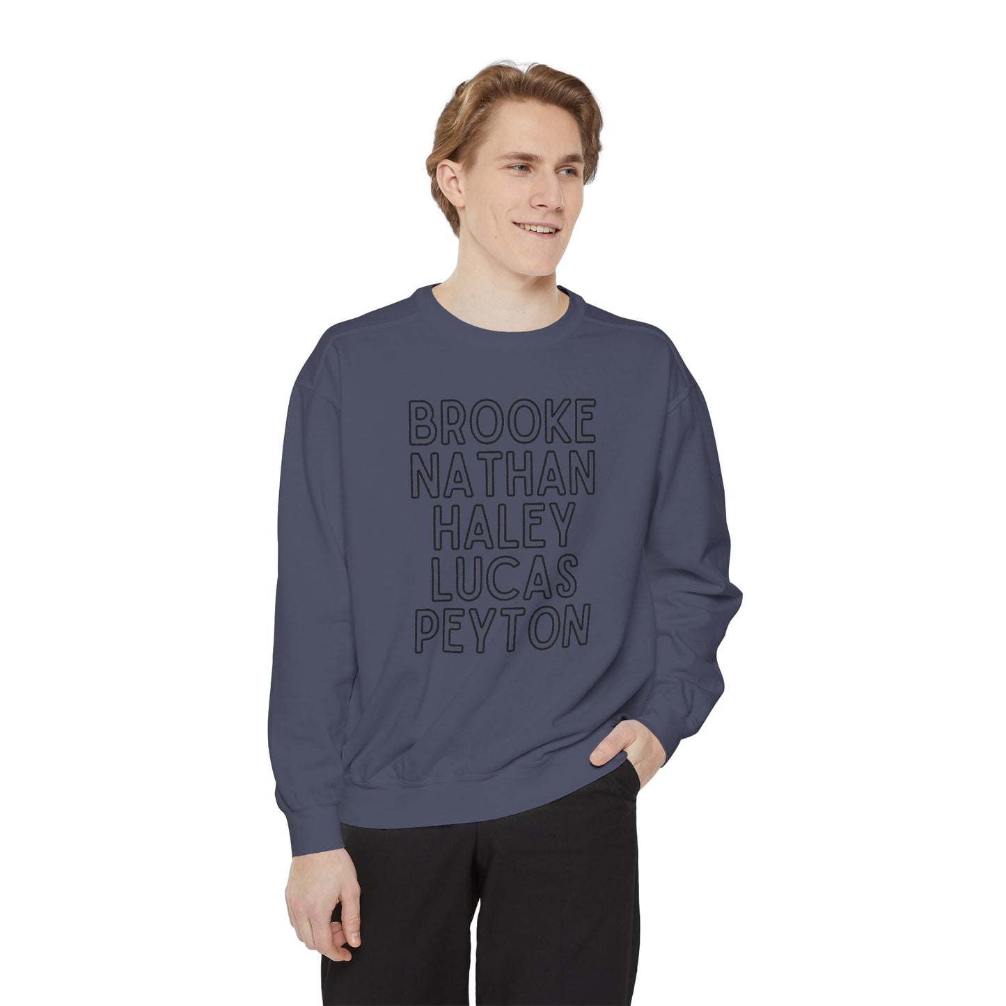 Ravens' Tree Hill Crew Neck Comfort Colors Sweatshirt - One Tree Hill Ravens Themed Shirt - OG Character Names