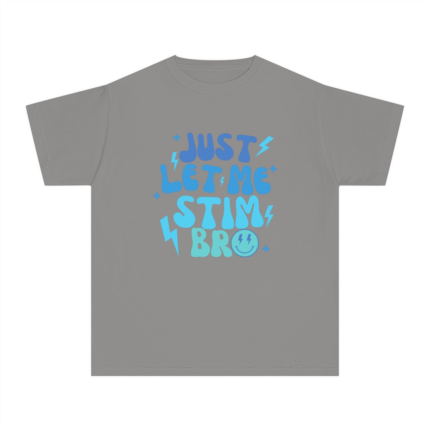 Just Let Me Stim - Autism Acceptance T-shirt - Smiley Face Shirt for Boys or Girls