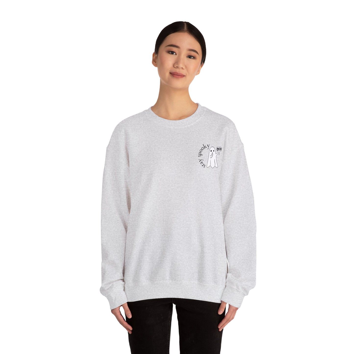 Enchanting "Stay Spooky" Ghost Sweatshirt - Cute Women's Halloween Shirt - Women's Fall Crewneck - BOO Ghost Sweatshirt