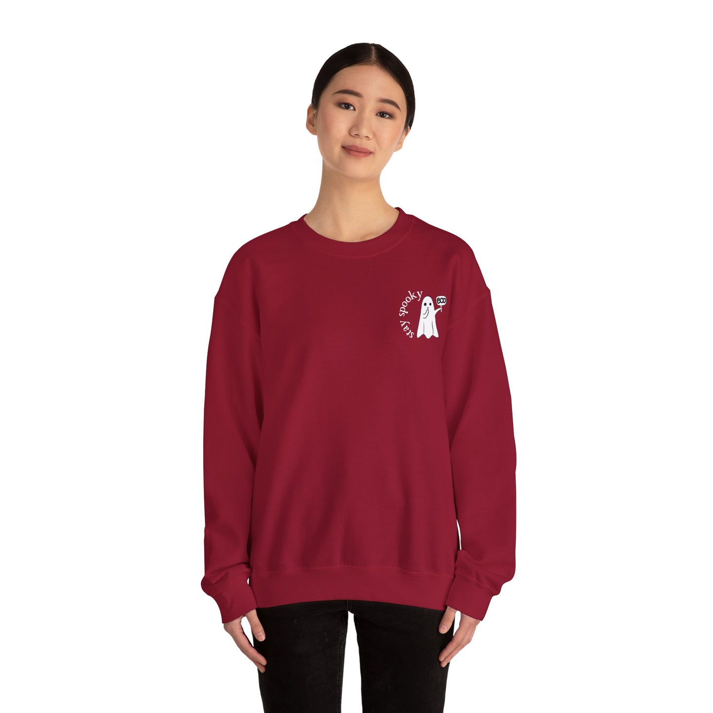 Enchanting "Stay Spooky" Ghost Sweatshirt - Cute Women's Halloween Shirt - Women's Fall Crewneck - BOO Ghost Sweatshirt