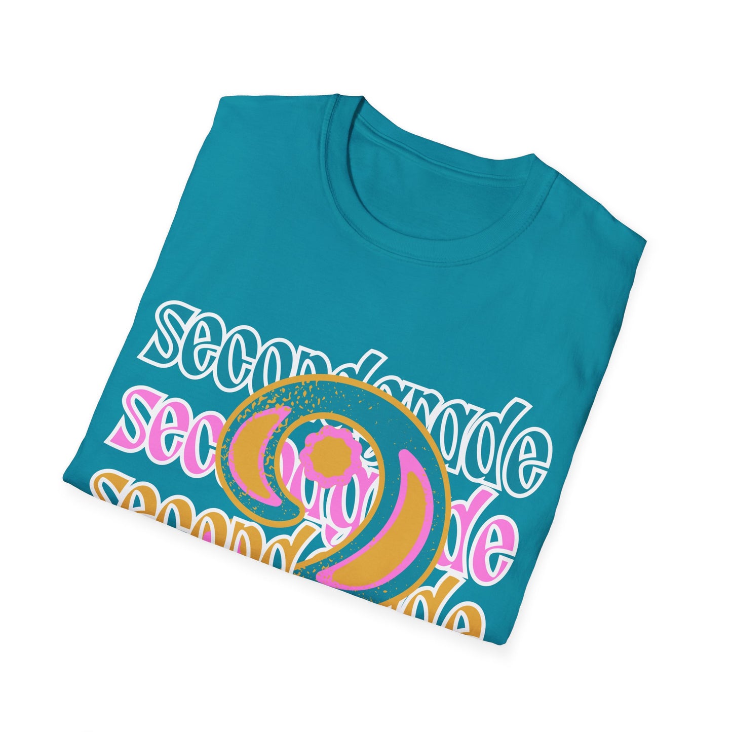 Second Grade Teacher T-Shirt - Retro Design - Colorful Teacher Tee - Grade 2 - Teacher gifts - Grade Level Tees -