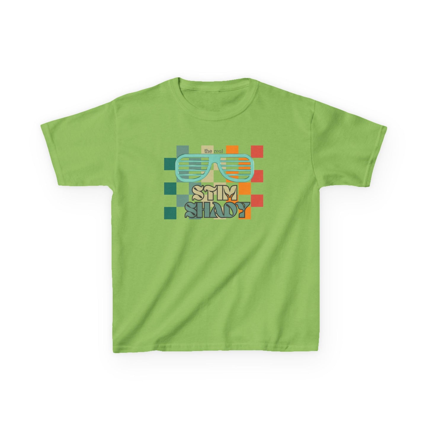 Neurodiversity Kids Tee, Autism Awareness Shirt, Stimming Tshirt, Real Stem Shady, Children's Heavy Cotton Top