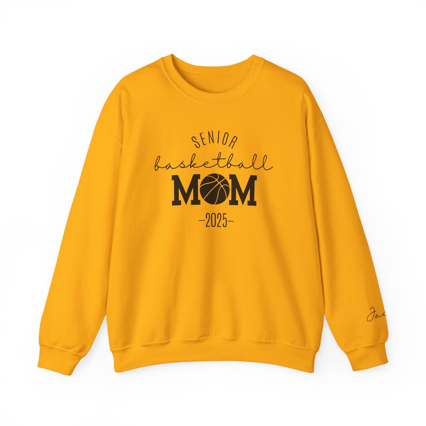 Basketball Mom Personalized Crewneck Sweatshirt for Senior Player, Team Mom Gift, Sports Mom Apparel, Customized Basketball Mom Sweatshirt
