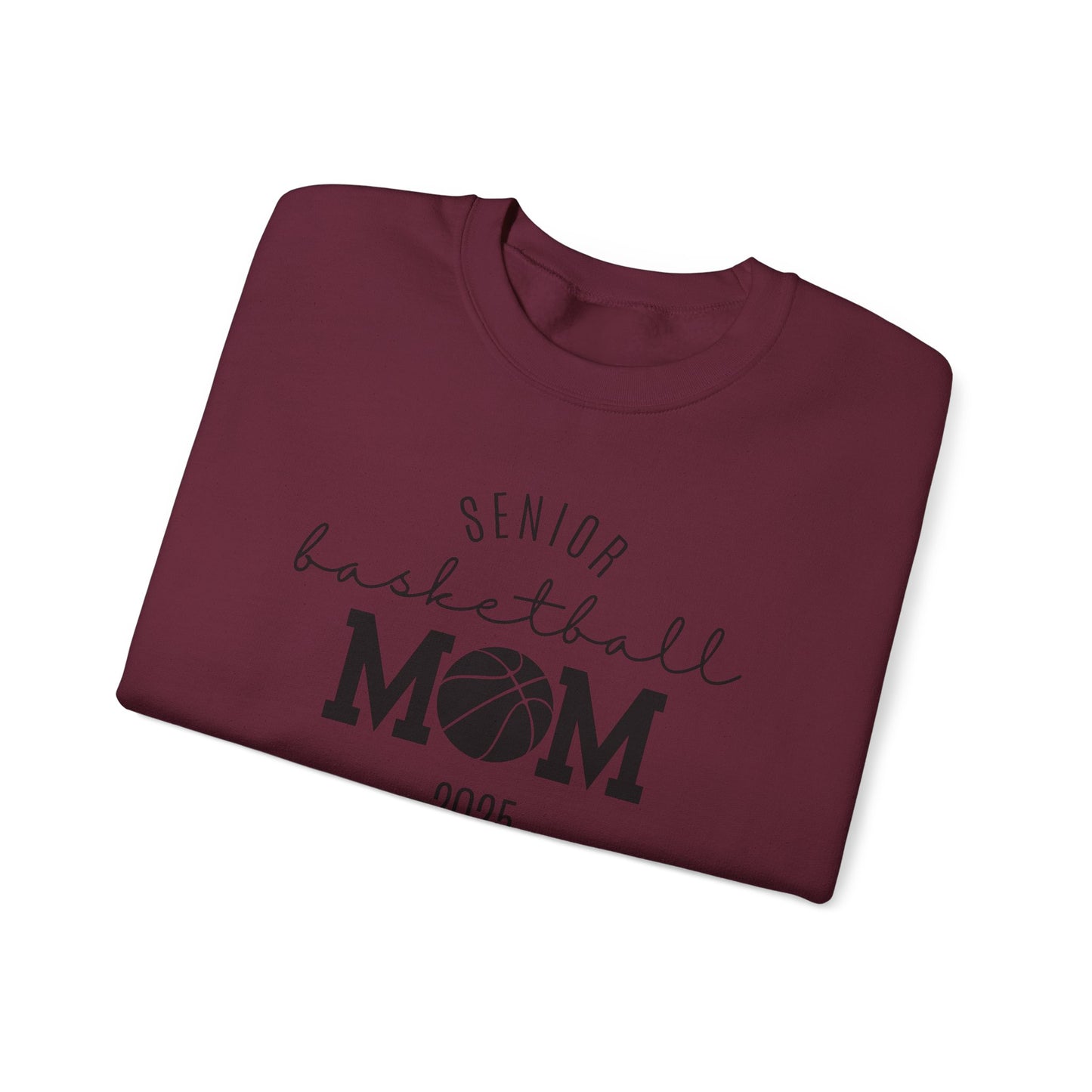 Basketball Mom Personalized Crewneck Sweatshirt for Senior Player, Team Mom Gift, Sports Mom Apparel, Customized Basketball Mom Sweatshirt