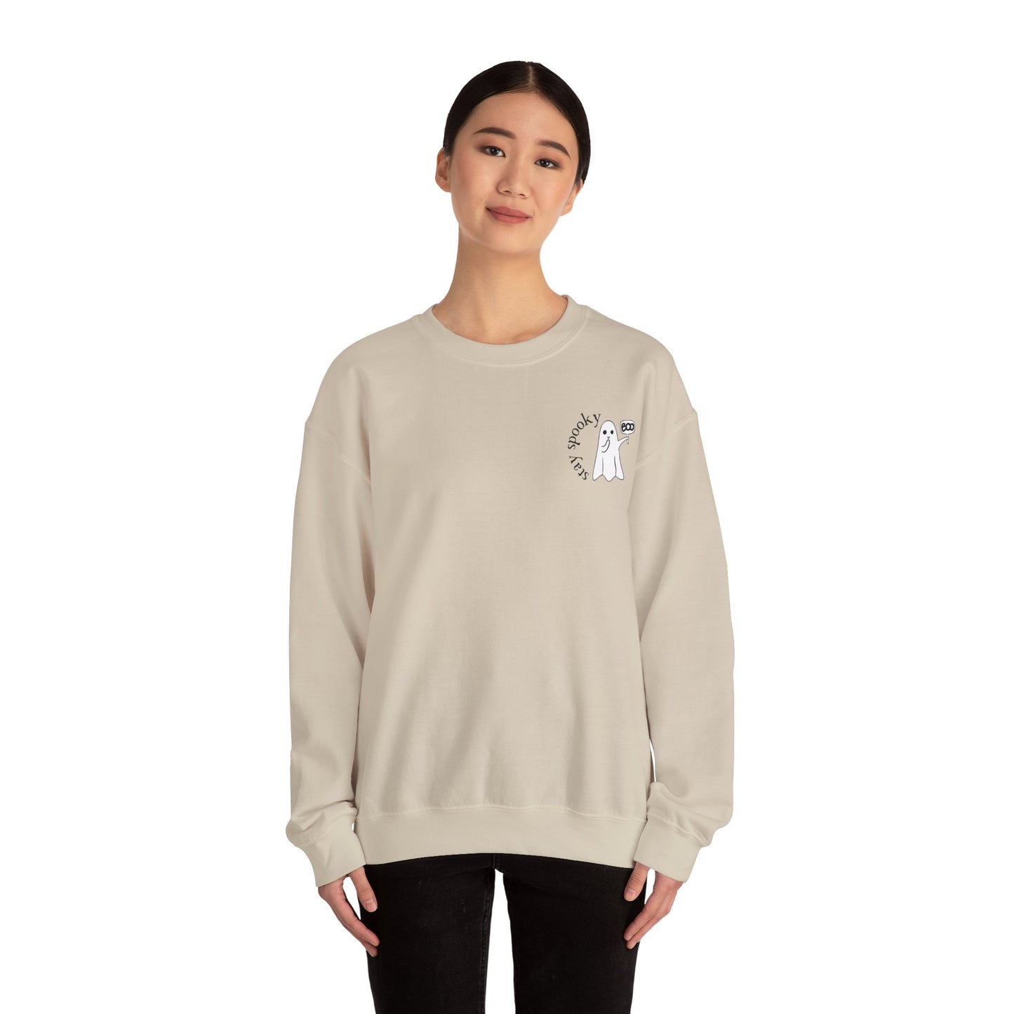 Enchanting "Stay Spooky" Ghost Sweatshirt - Cute Women's Halloween Shirt - Women's Fall Crewneck - BOO Ghost Sweatshirt