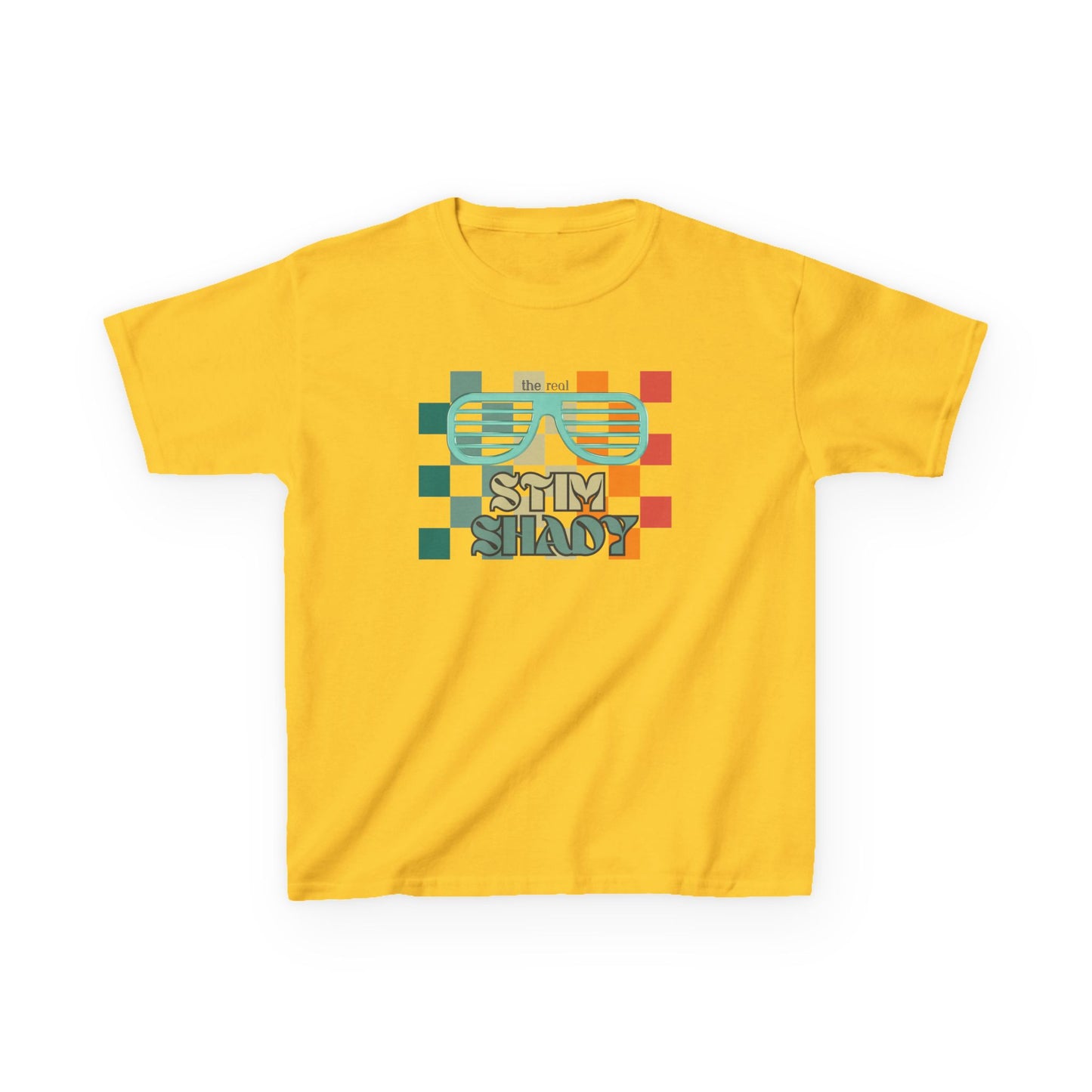 Neurodiversity Kids Tee, Autism Awareness Shirt, Stimming Tshirt, Real Stem Shady, Children's Heavy Cotton Top