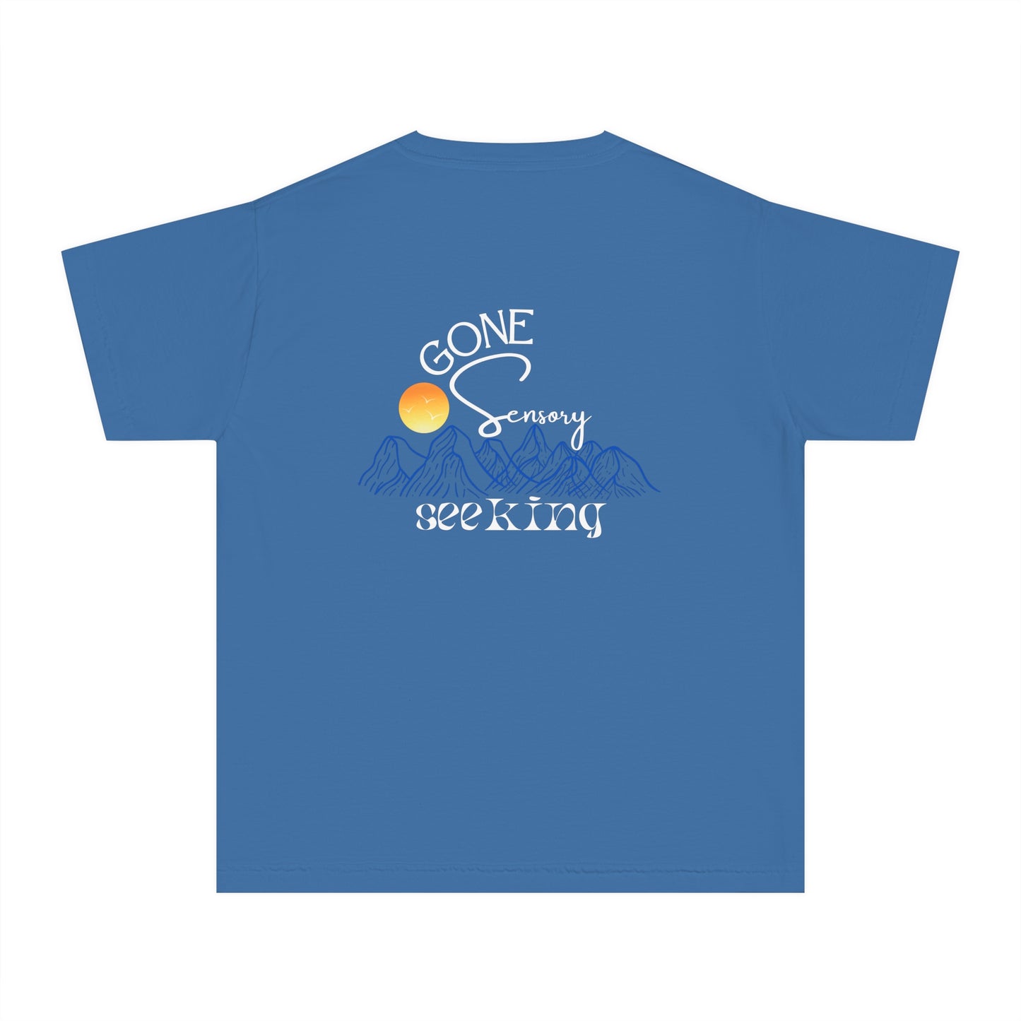 Adventure Awaits - Sensory Seeking Kids T-shirt - Comfort Colors - Autism Acceptance - Front AND back Design