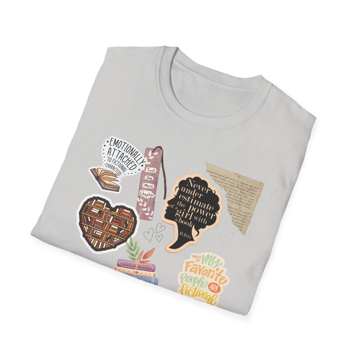 Book Lovers TShirt for Women; Smart Women Read; Readaholic; Fictional Novels; Characters; Floral