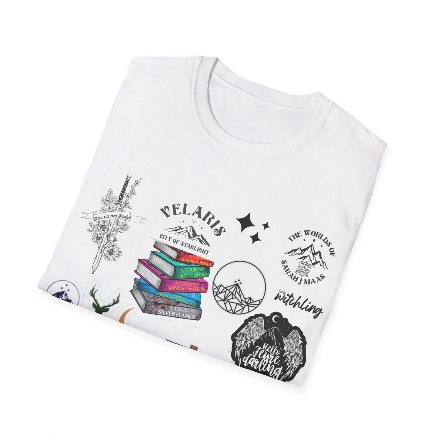 Sarah J Maas Theme Book T Shirt; A Court of Thorns and Roses; Throne of Glass; BookTok; Women's Bookworm tee; Fiction; Book lover; Read