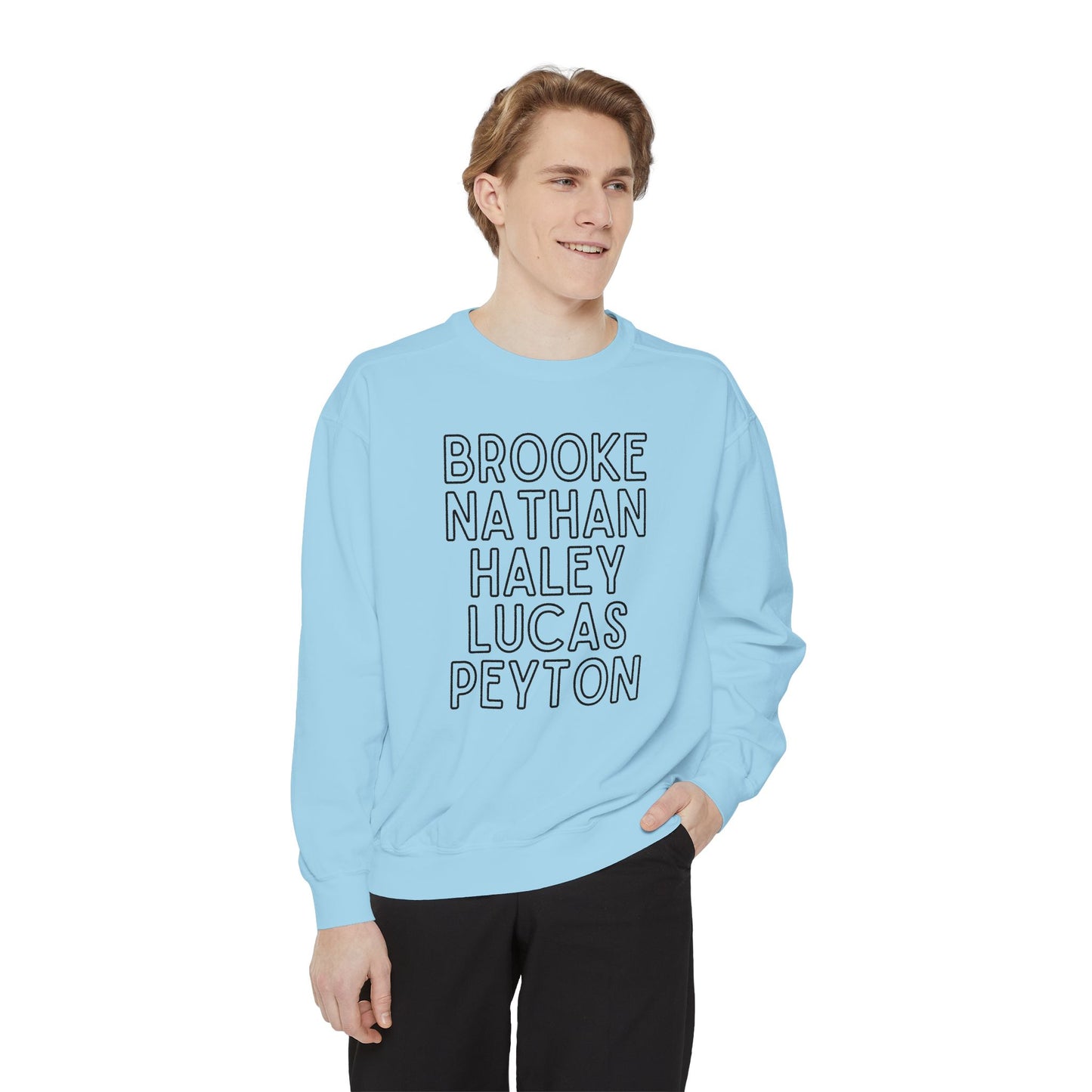 Ravens' Tree Hill Crew Neck Comfort Colors Sweatshirt - One Tree Hill Ravens Themed Shirt - OG Character Names