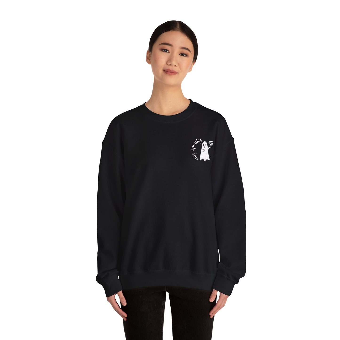 Enchanting "Stay Spooky" Ghost Sweatshirt - Cute Women's Halloween Shirt - Women's Fall Crewneck - BOO Ghost Sweatshirt