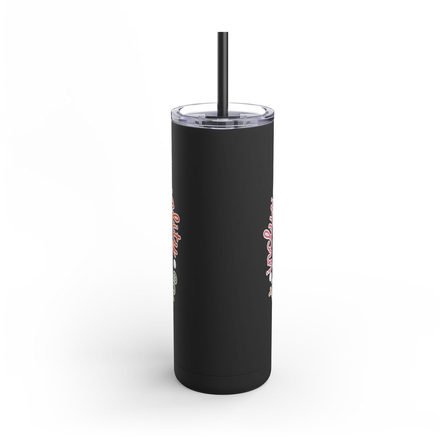 Autism Acceptance Advocate Skinny Matte Tumbler, 20oz- Special Education Teacher Tumbler with Straw