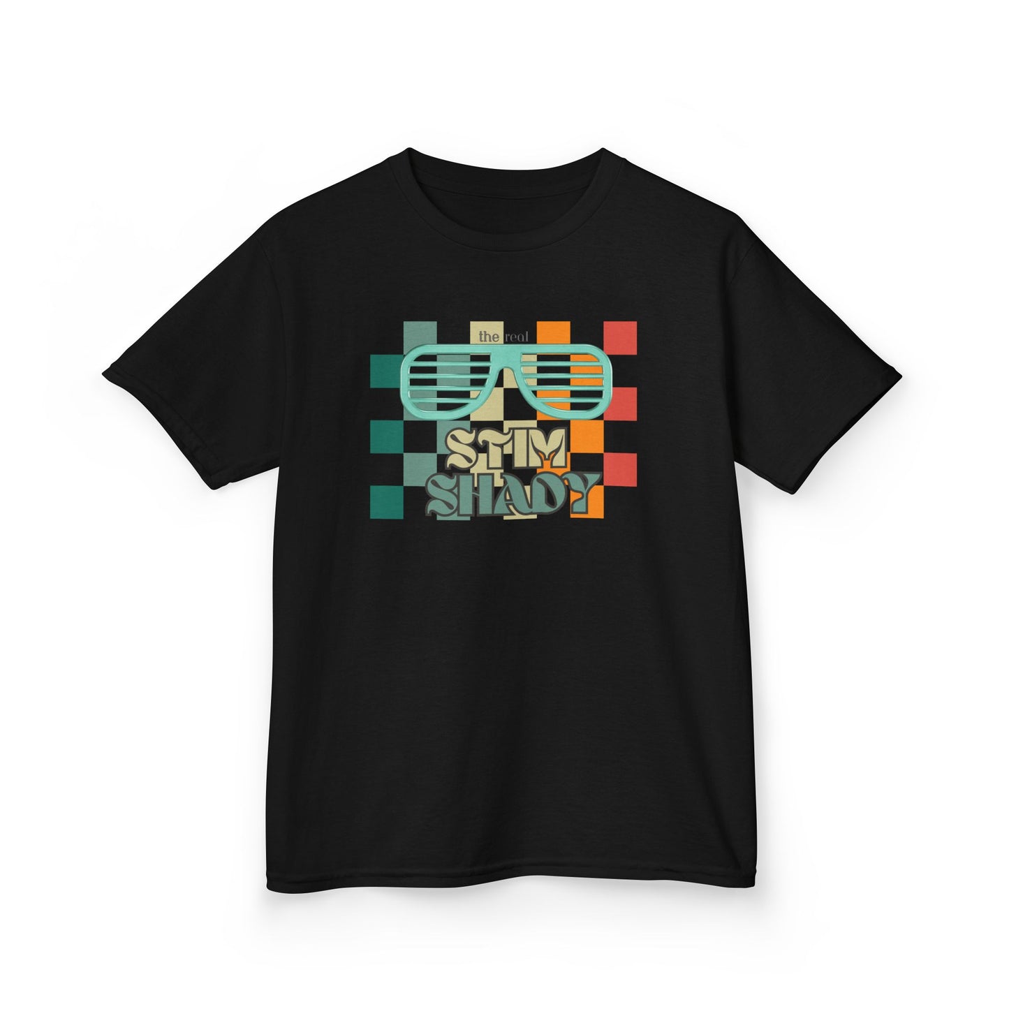 Neurodiversity Kids Tee, Autism Awareness Shirt, Stimming Tshirt, Real Stem Shady, Children's Heavy Cotton Top