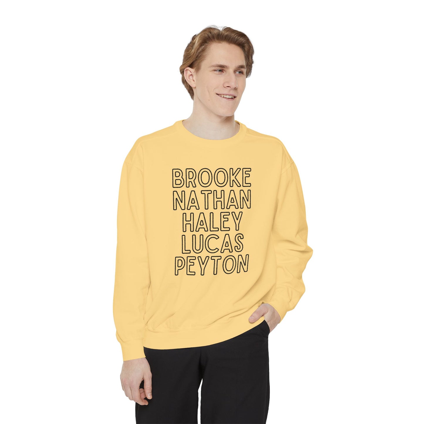 Ravens' Tree Hill Crew Neck Comfort Colors Sweatshirt - One Tree Hill Ravens Themed Shirt - OG Character Names