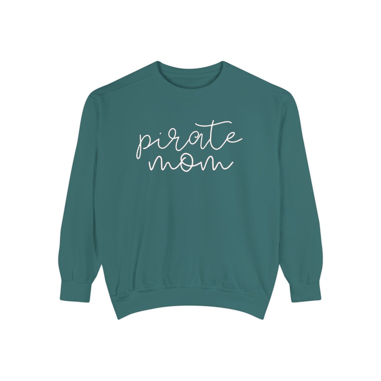 Pirate Mom Comfort Color Sweatshirt - Pirate Theme Shirt - Mom Shirt - Women's Mascot Crewneck