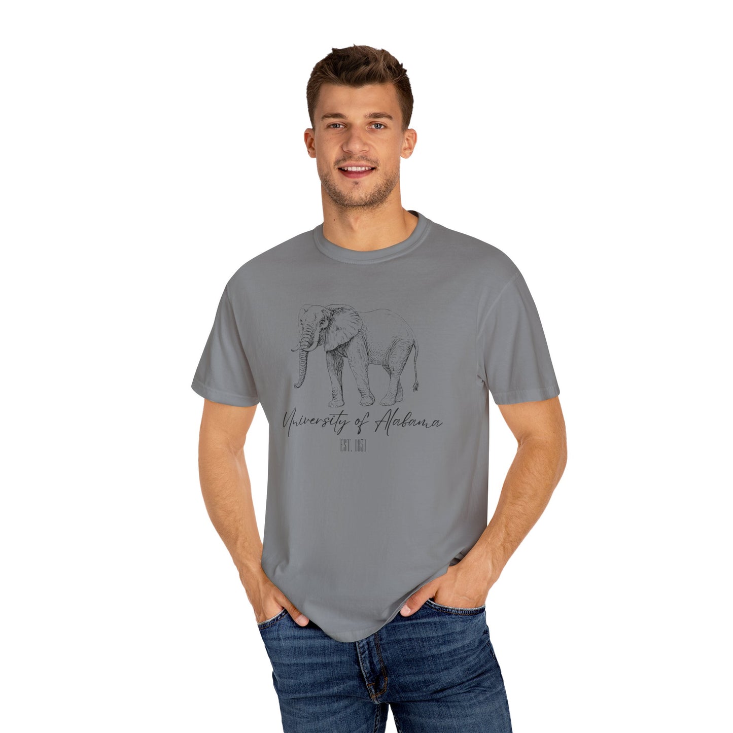 Crimson Tide Spirit T-Shirt - Majestic Elephant Design - University of Alabama Est. 1831
