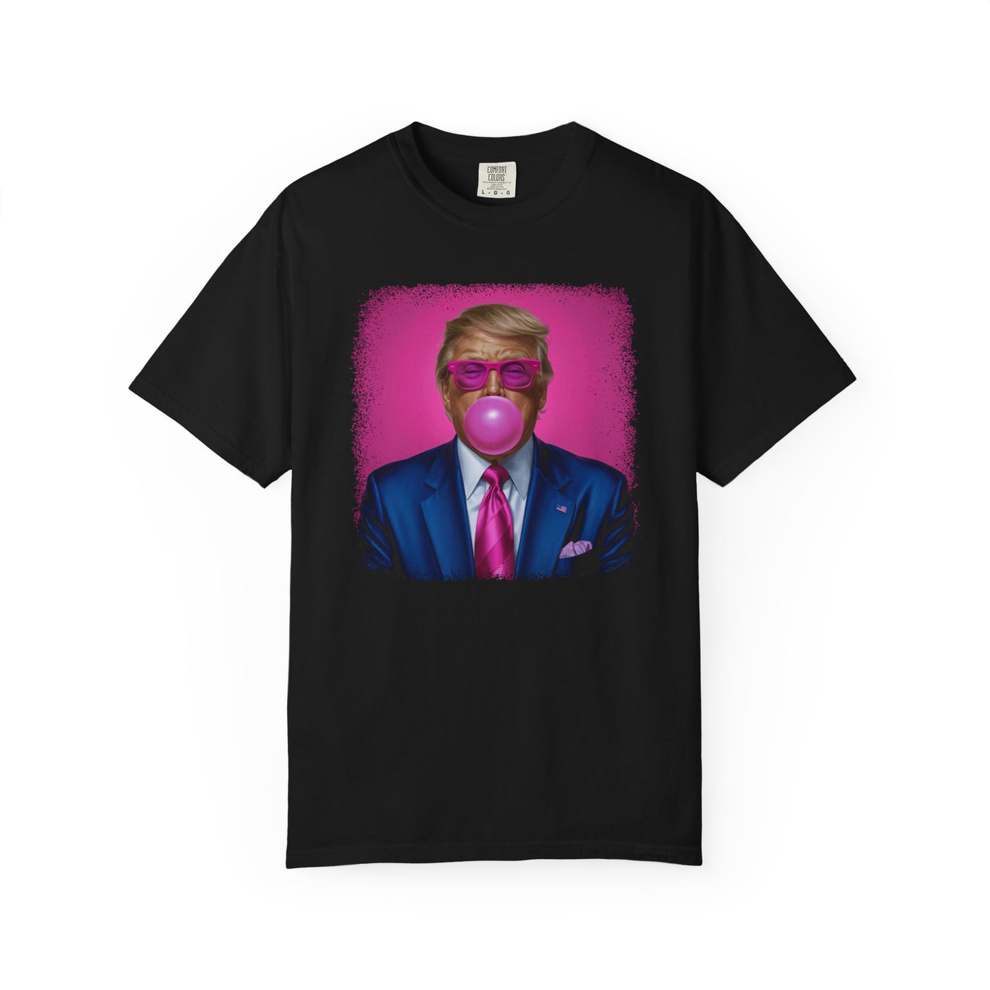 Bubblegum Bliss Comfort Tee - Cute Donald Trump Graphic - Womens Soft Comfort Color T-Shirt - MAGA