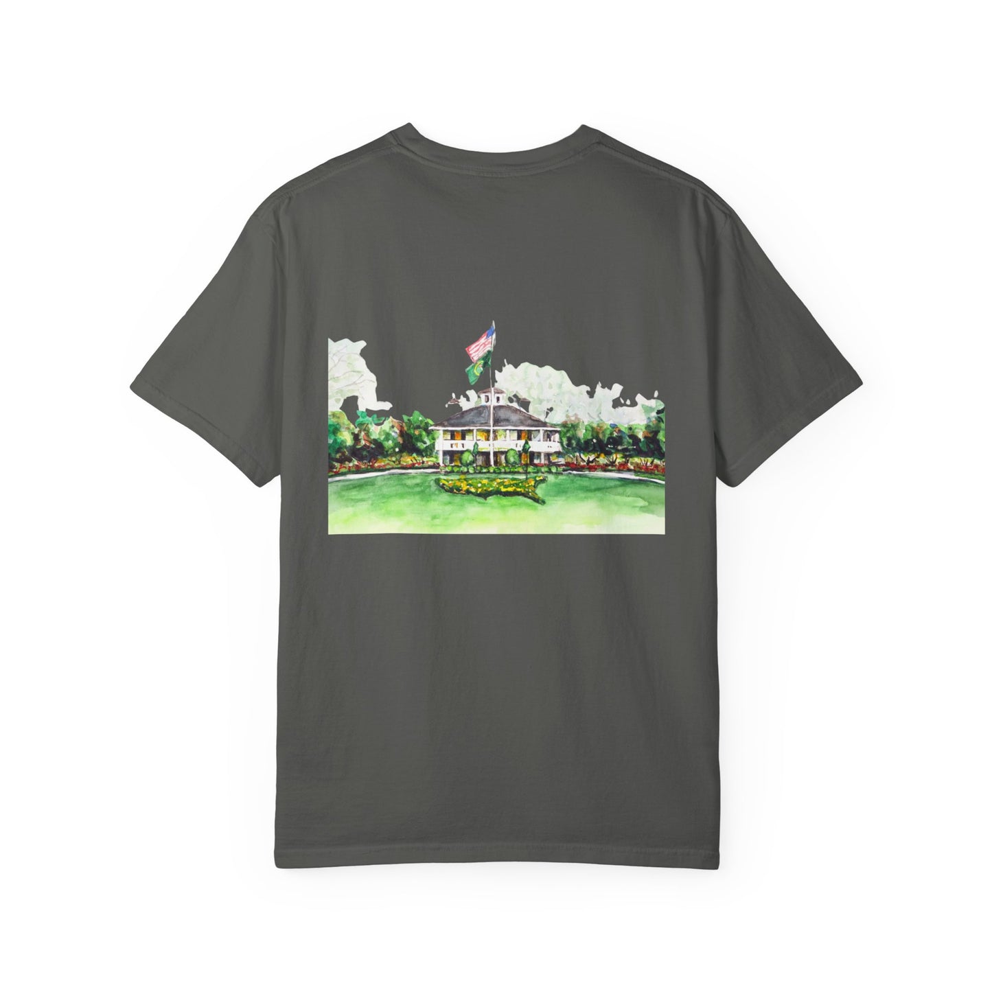 Golf T Shirt for Women and Men - Master's Golf Tournament Theme - Augusta Georgia Clubhouse Shirt- Front and Back T Shirt - Comfort Colors