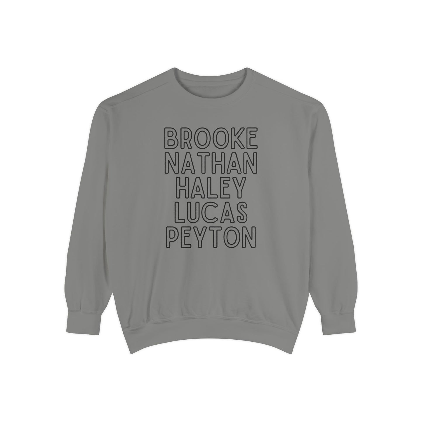 Ravens' Tree Hill Crew Neck Comfort Colors Sweatshirt - One Tree Hill Ravens Themed Shirt - OG Character Names