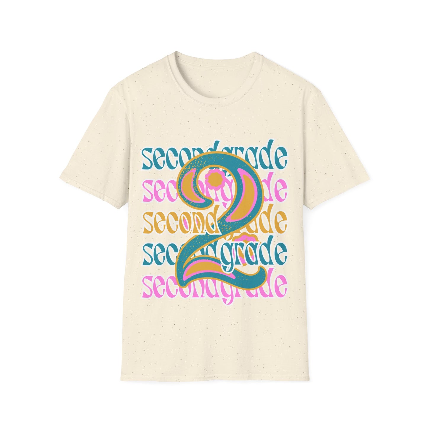 Second Grade Teacher T-Shirt - Retro Design - Colorful Teacher Tee - Grade 2 - Teacher gifts - Grade Level Tees -