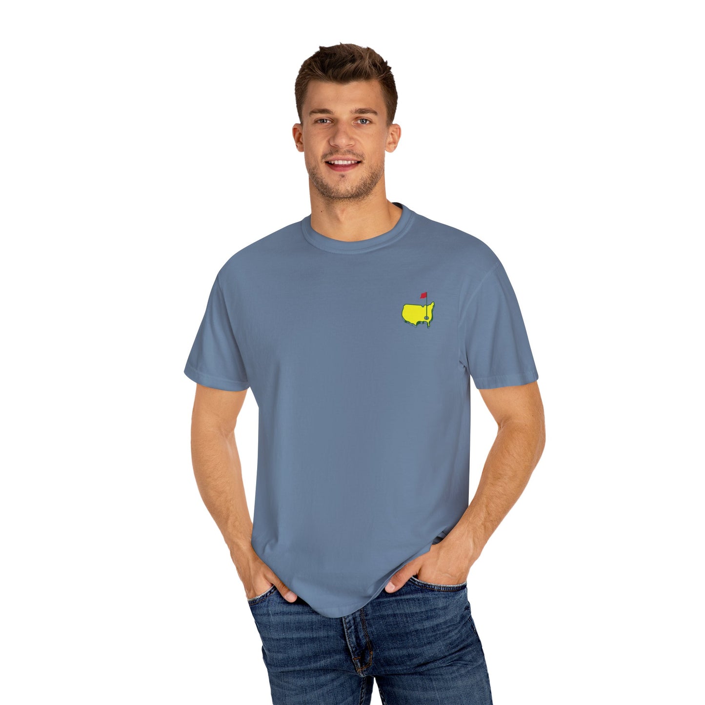Golf T Shirt for Women and Men - Master's Golf Tournament Theme - Augusta Georgia Clubhouse Shirt- Front and Back T Shirt - Comfort Colors