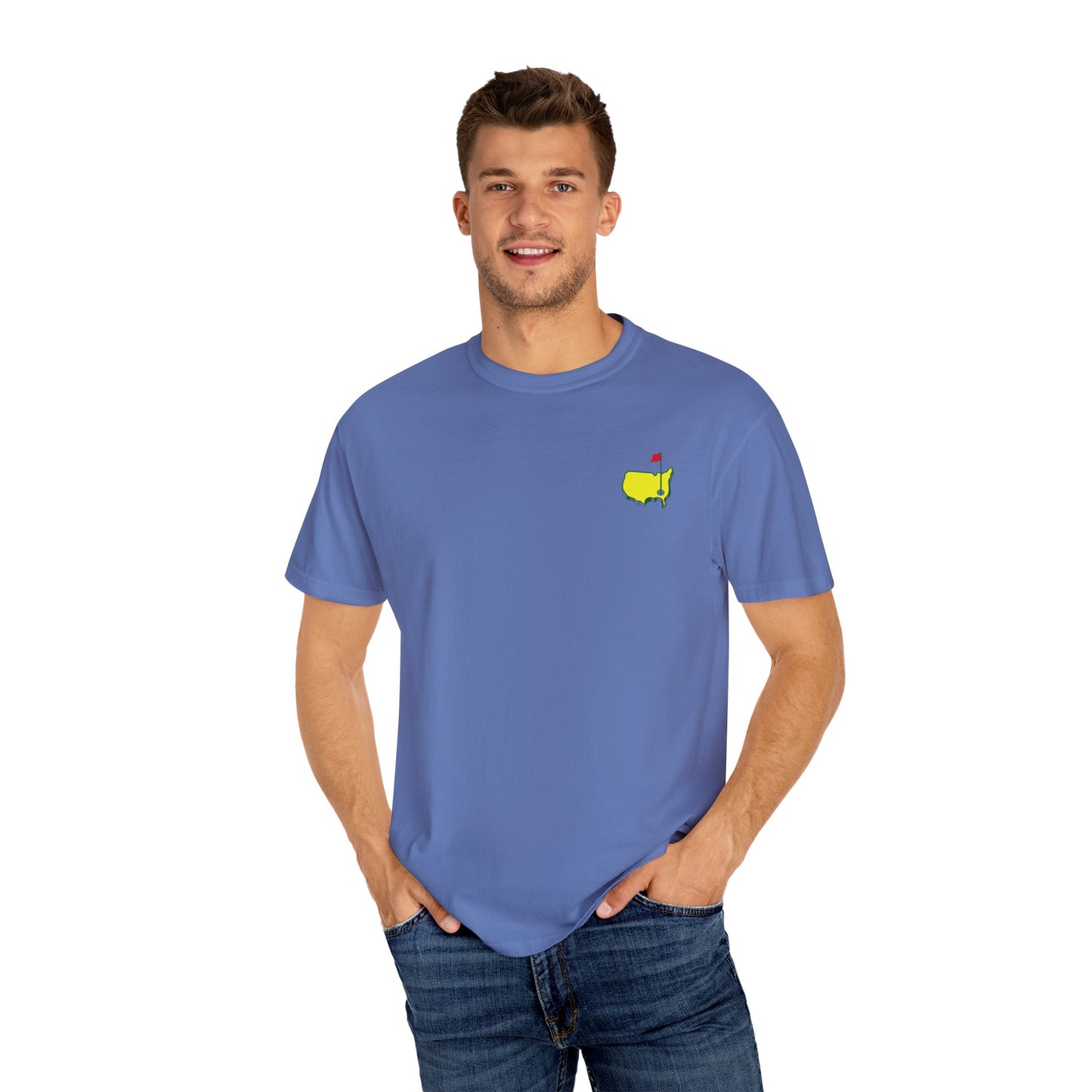 Golf T Shirt for Women and Men - Master's Golf Tournament Theme - Augusta Georgia Clubhouse Shirt- Front and Back T Shirt - Comfort Colors
