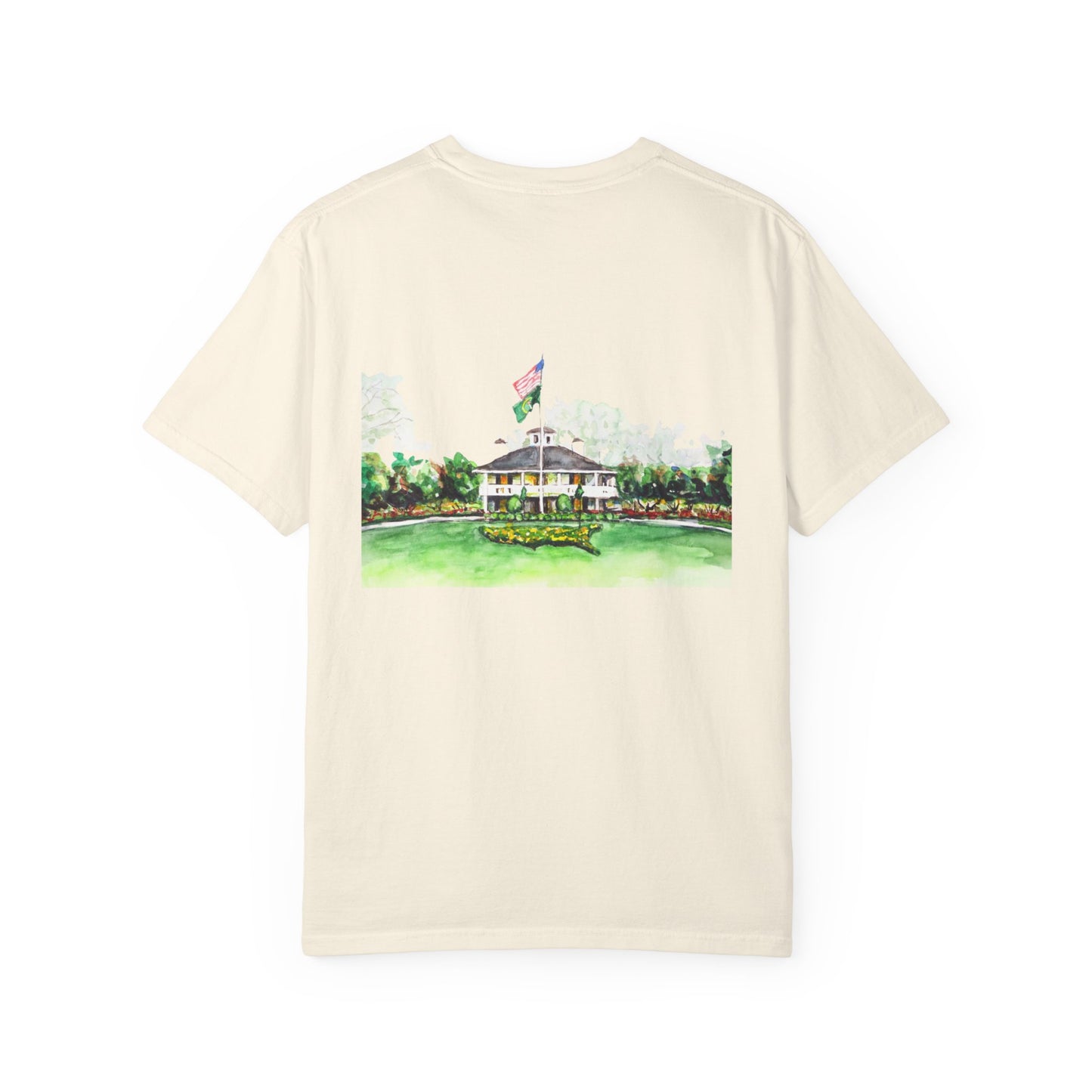Golf T Shirt for Women and Men - Master's Golf Tournament Theme - Augusta Georgia Clubhouse Shirt- Front and Back T Shirt - Comfort Colors