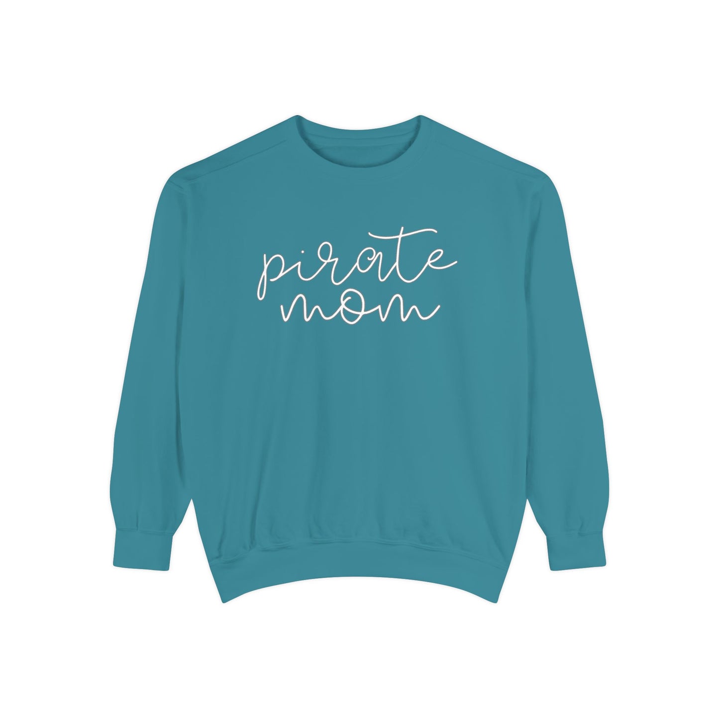 Pirate Mom Comfort Color Sweatshirt - Pirate Theme Shirt - Mom Shirt - Women's Mascot Crewneck