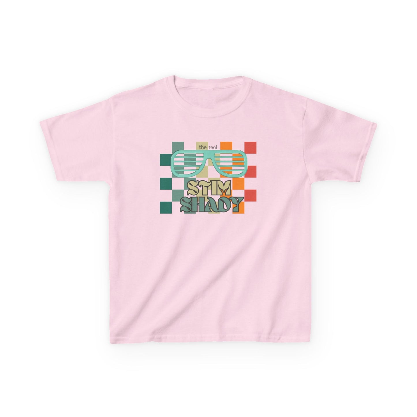 Neurodiversity Kids Tee, Autism Awareness Shirt, Stimming Tshirt, Real Stem Shady, Children's Heavy Cotton Top