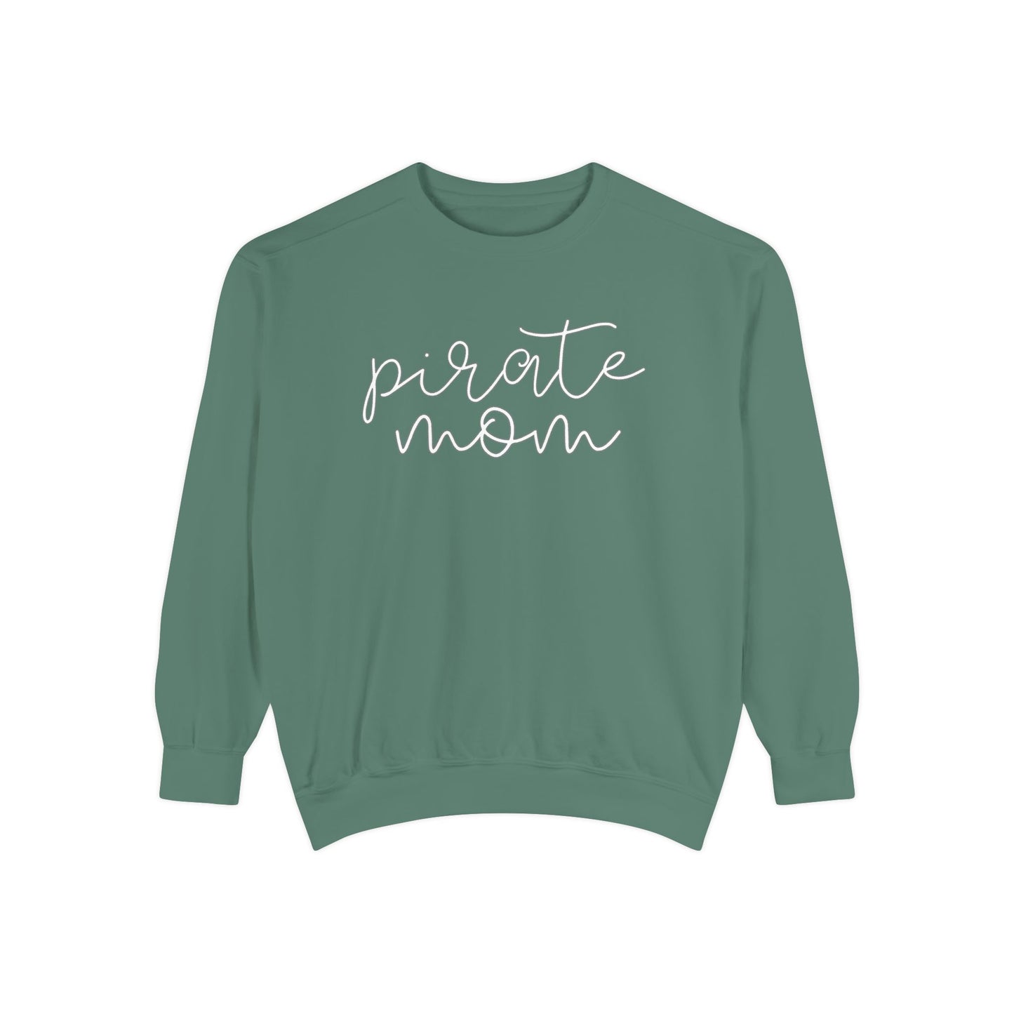 Pirate Mom Comfort Color Sweatshirt - Pirate Theme Shirt - Mom Shirt - Women's Mascot Crewneck