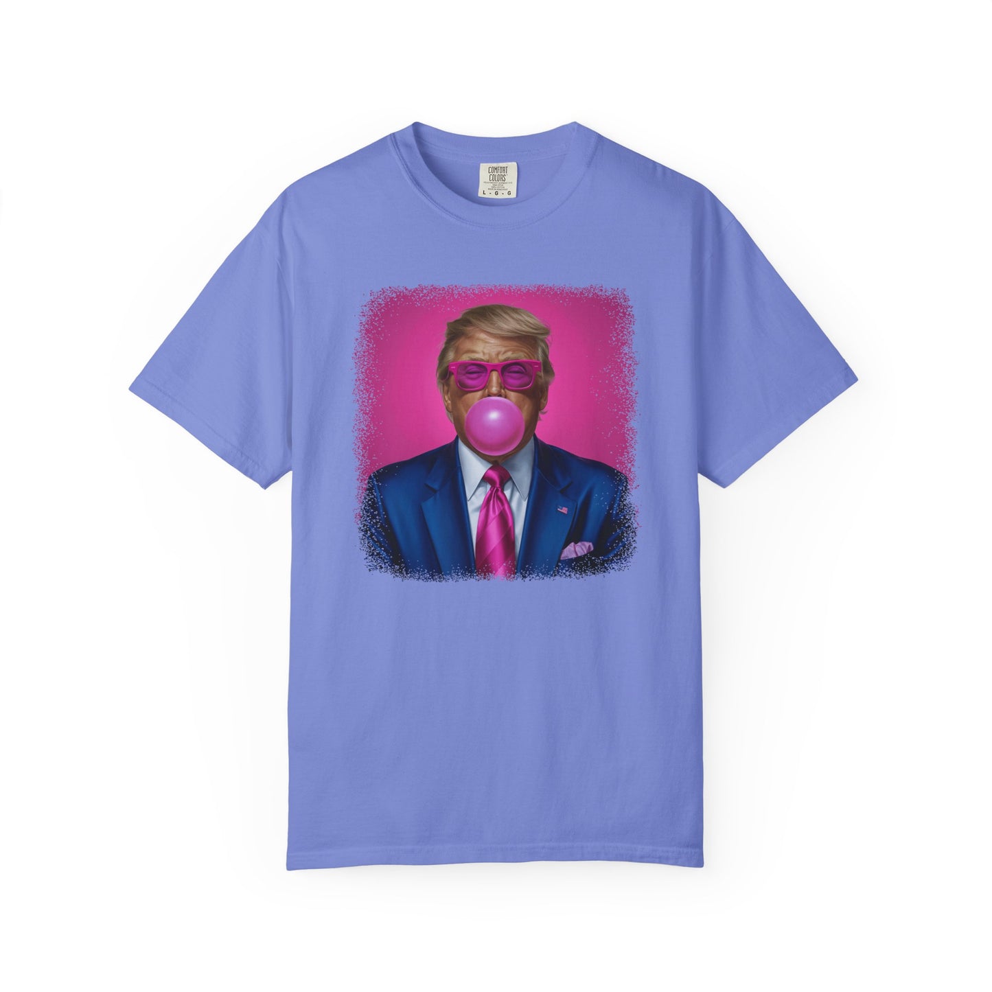 Bubblegum Bliss Comfort Tee - Cute Donald Trump Graphic - Womens Soft Comfort Color T-Shirt - MAGA