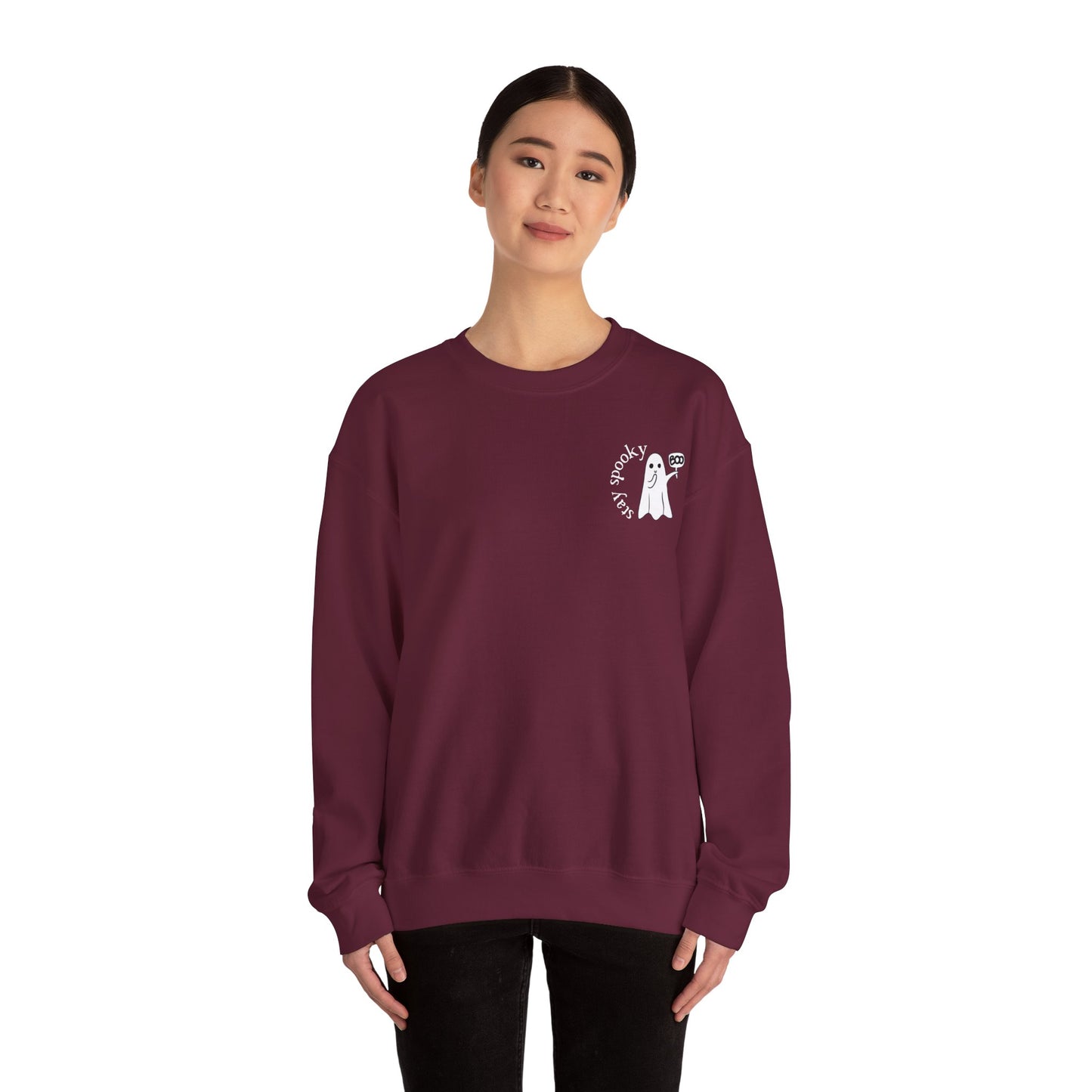 Enchanting "Stay Spooky" Ghost Sweatshirt - Cute Women's Halloween Shirt - Women's Fall Crewneck - BOO Ghost Sweatshirt