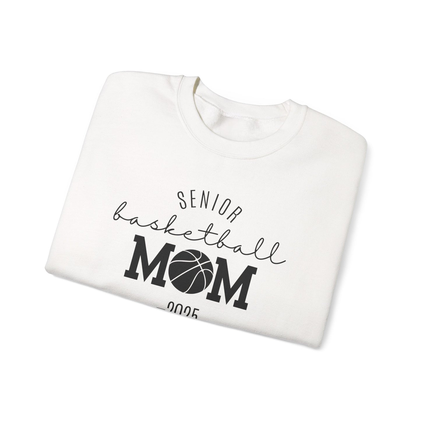 Basketball Mom Personalized Crewneck Sweatshirt for Senior Player, Team Mom Gift, Sports Mom Apparel, Customized Basketball Mom Sweatshirt