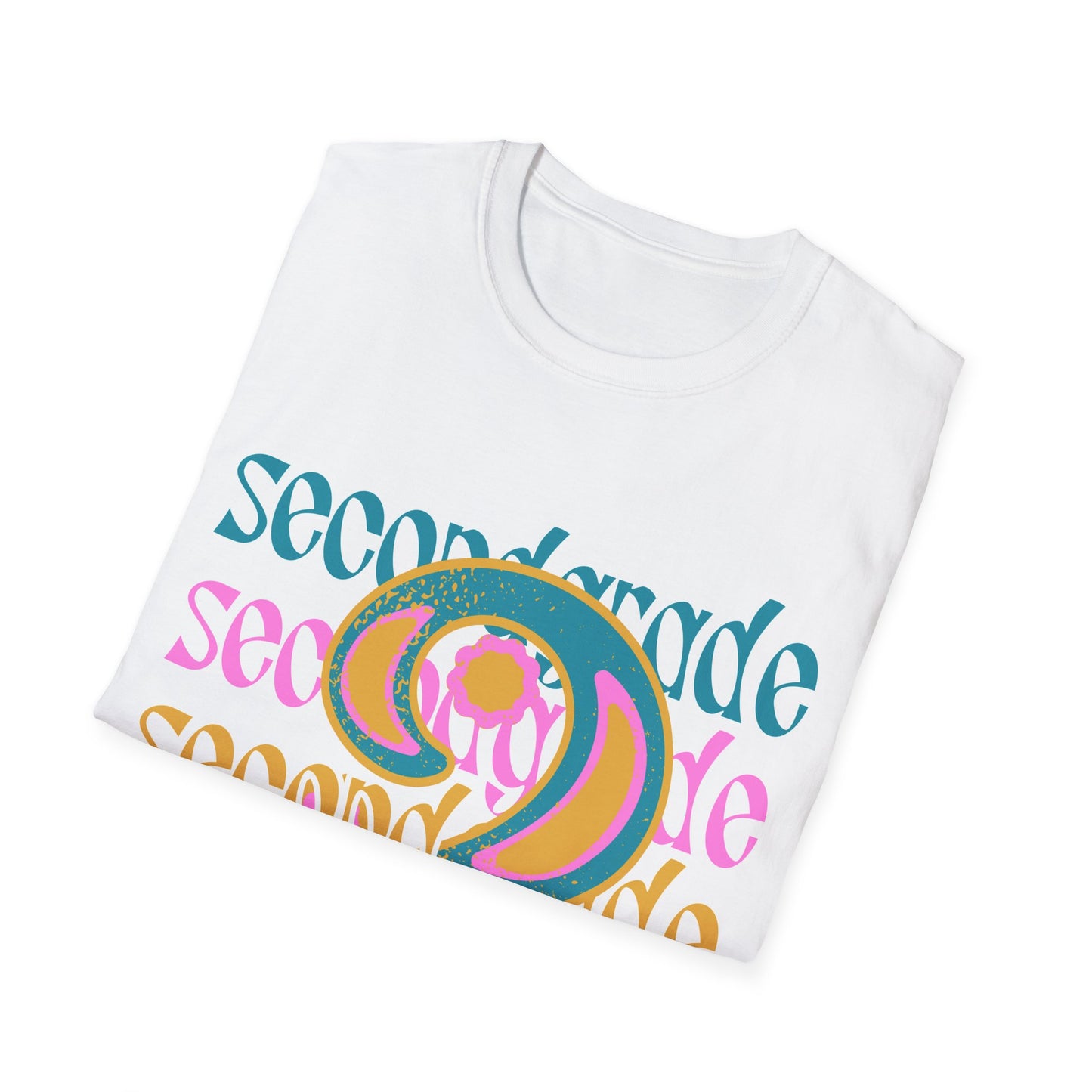 Second Grade Teacher T-Shirt - Retro Design - Colorful Teacher Tee - Grade 2 - Teacher gifts - Grade Level Tees -