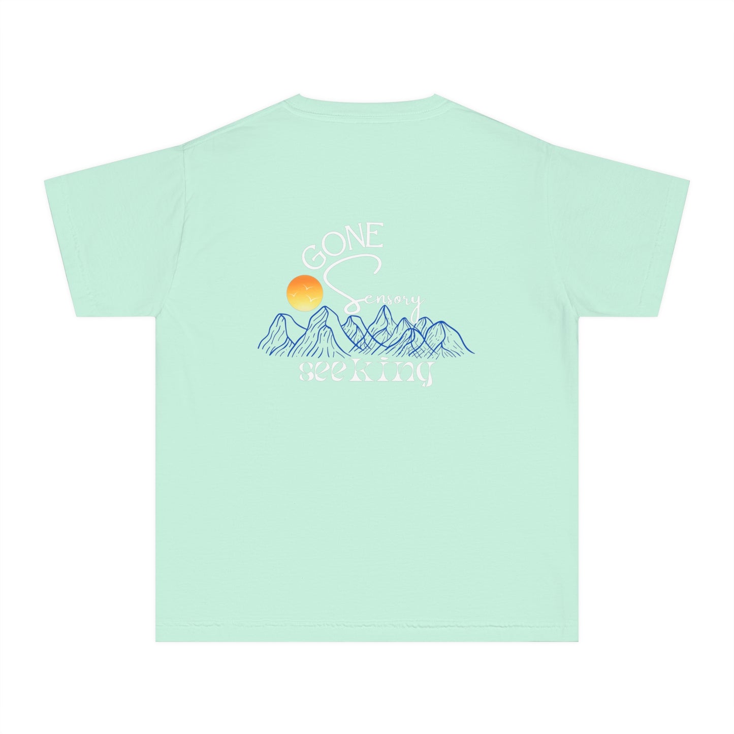 Adventure Awaits - Sensory Seeking Kids T-shirt - Comfort Colors - Autism Acceptance - Front AND back Design