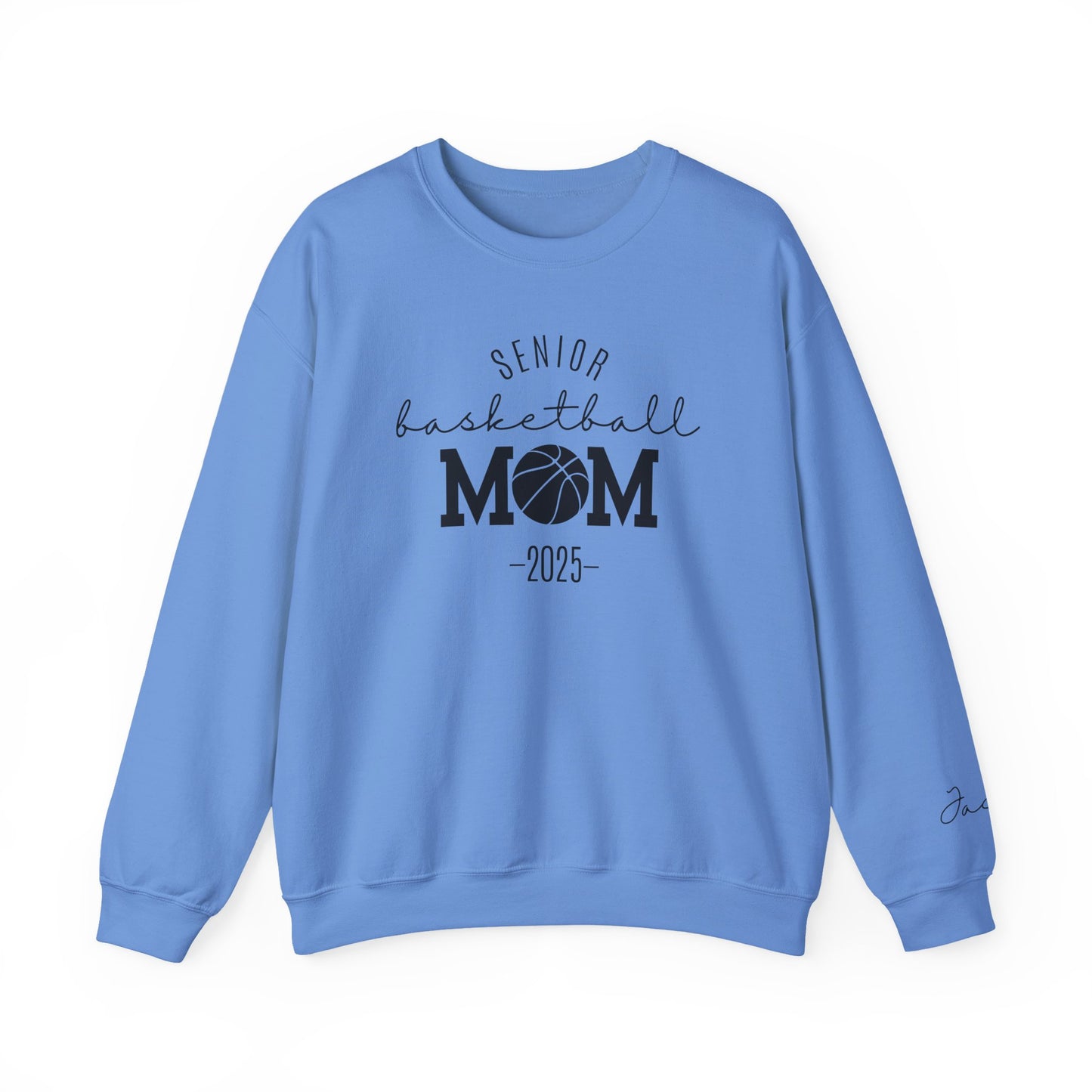 Basketball Mom Personalized Crewneck Sweatshirt for Senior Player, Team Mom Gift, Sports Mom Apparel, Customized Basketball Mom Sweatshirt