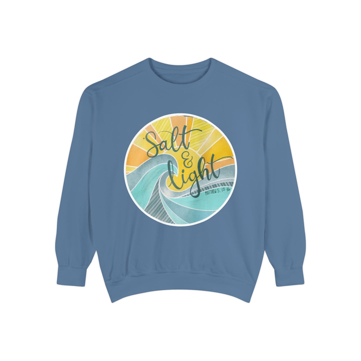 Salt and Life Christian Comfort Color Crewneck Sweatshirt - Inspirational Bible Verse Apparel - Secret Sister Gift - Gift for Her -