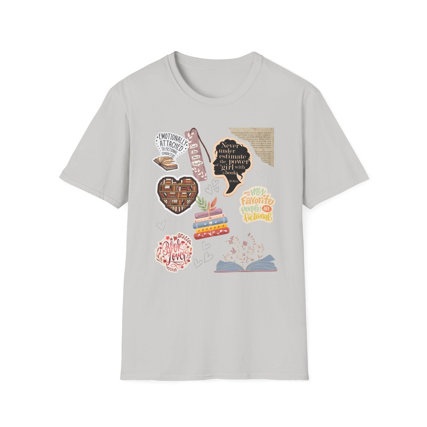 Book Lovers TShirt for Women; Smart Women Read; Readaholic; Fictional Novels; Characters; Floral