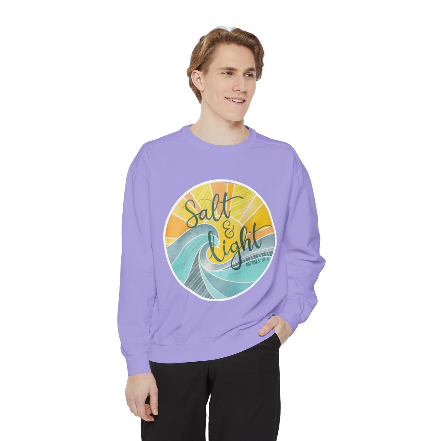 Salt and Life Christian Comfort Color Crewneck Sweatshirt - Inspirational Bible Verse Apparel - Secret Sister Gift - Gift for Her -