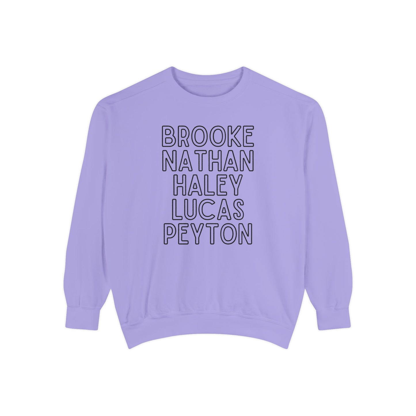Ravens' Tree Hill Crew Neck Comfort Colors Sweatshirt - One Tree Hill Ravens Themed Shirt - OG Character Names