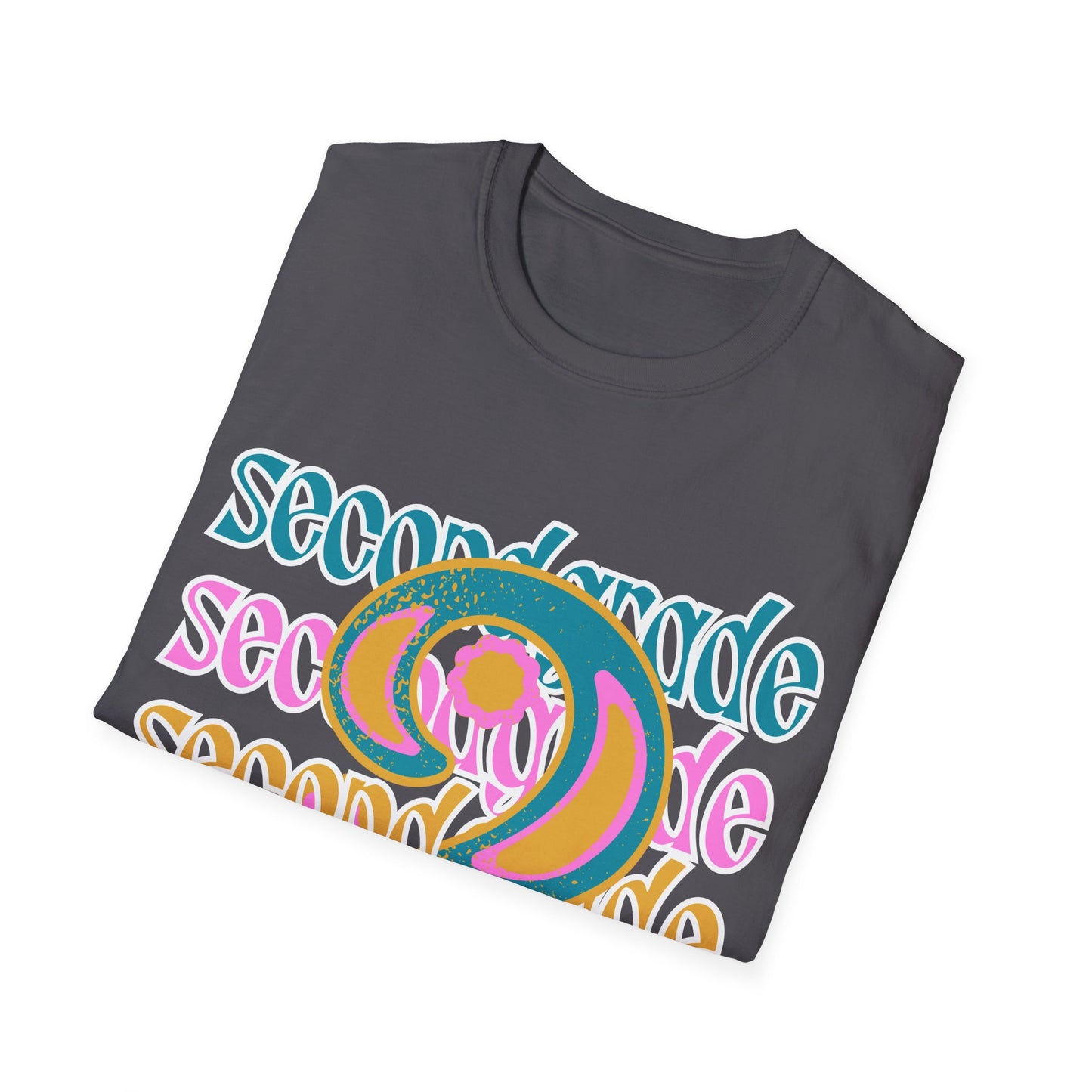 Second Grade Teacher T-Shirt - Retro Design - Colorful Teacher Tee - Grade 2 - Teacher gifts - Grade Level Tees -