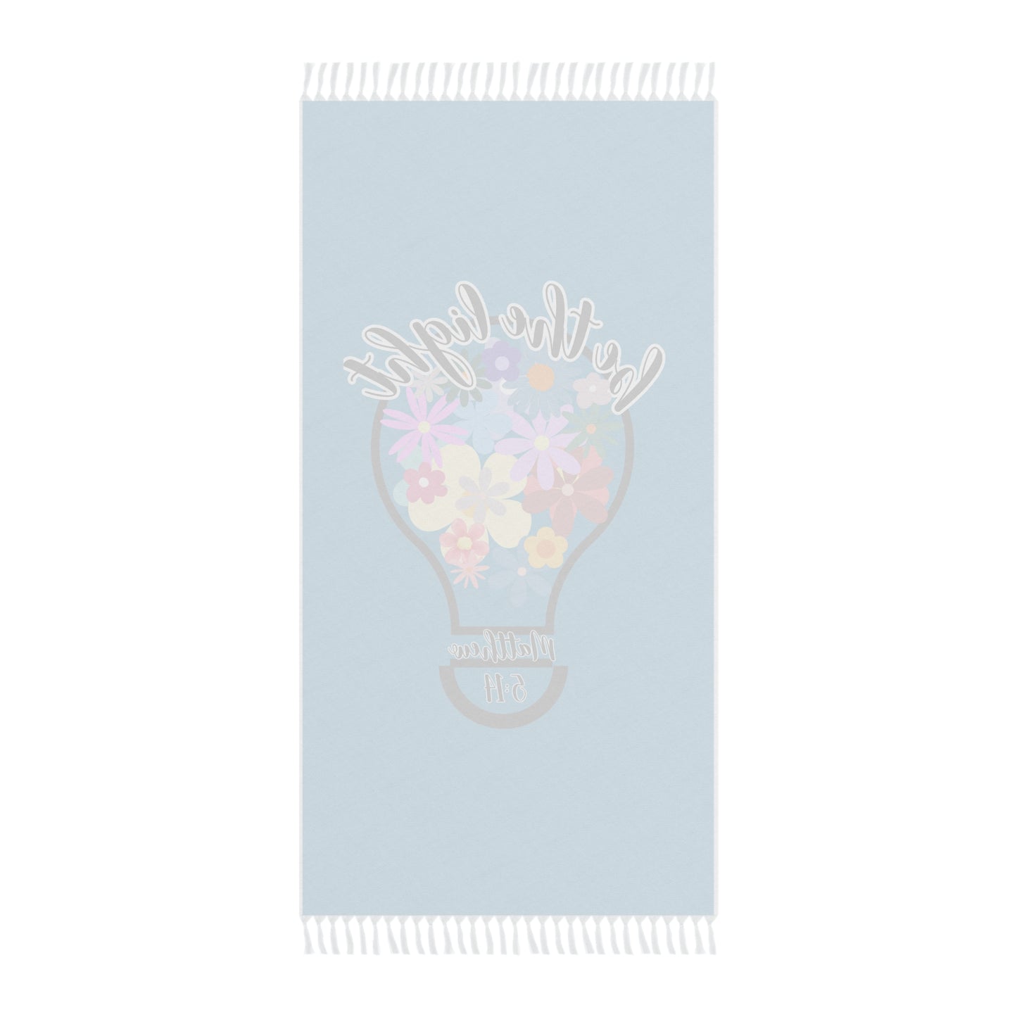Christian Serenity - Boho Beach Cloth with Colorful Floral Design | Inspirational Bible Verse | Vibrant and Soft Beach Towel