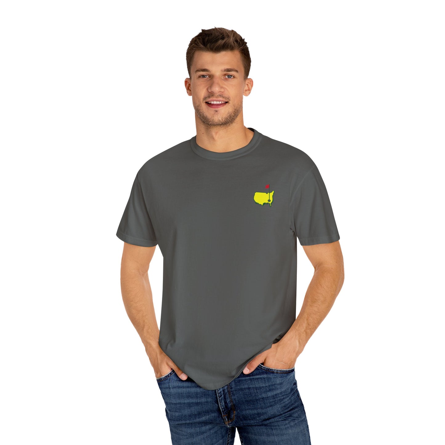 Golf T Shirt for Women and Men - Master's Golf Tournament Theme - Augusta Georgia Clubhouse Shirt- Front and Back T Shirt - Comfort Colors