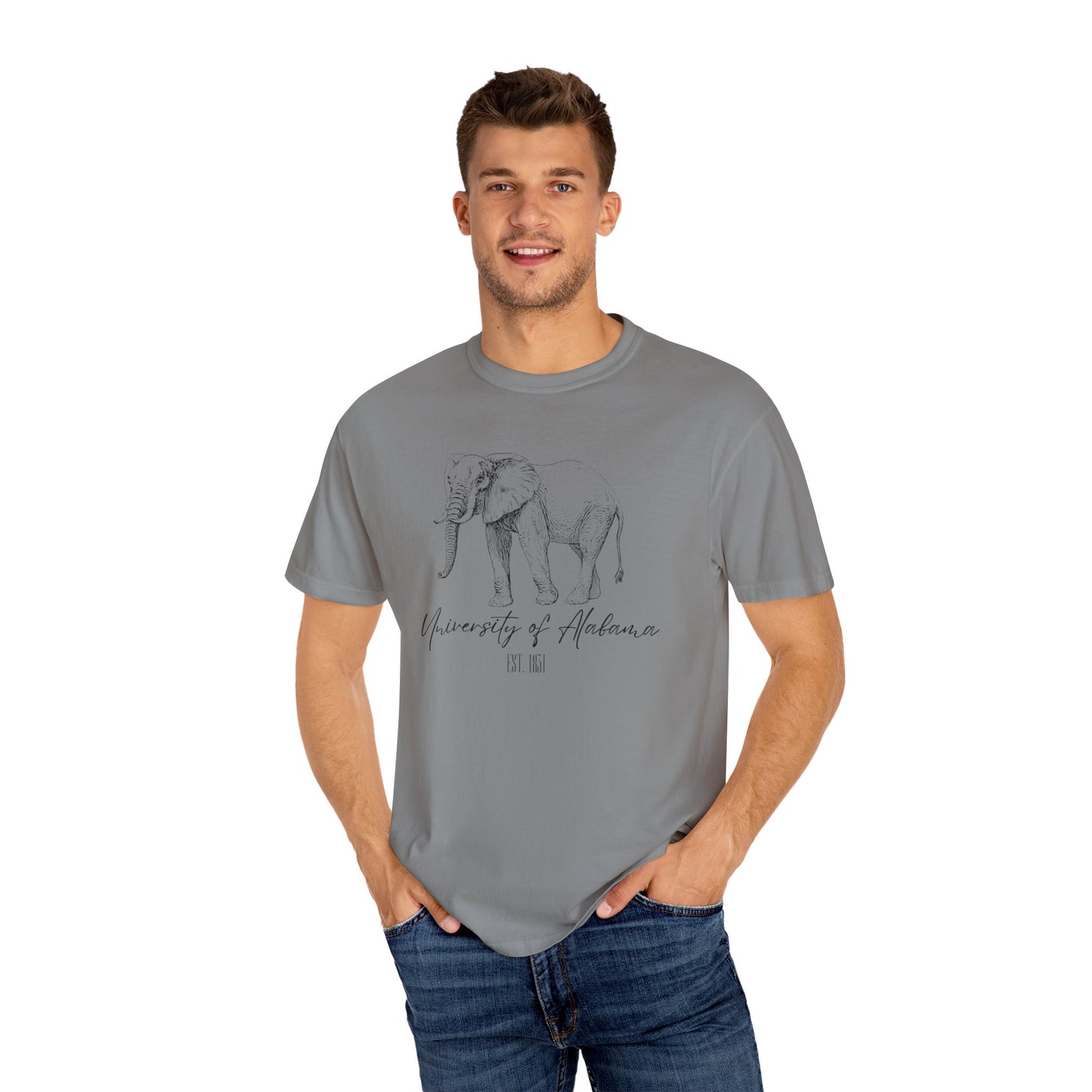 Crimson Tide Spirit T-Shirt - Majestic Elephant Design - University of Alabama Est. 1831