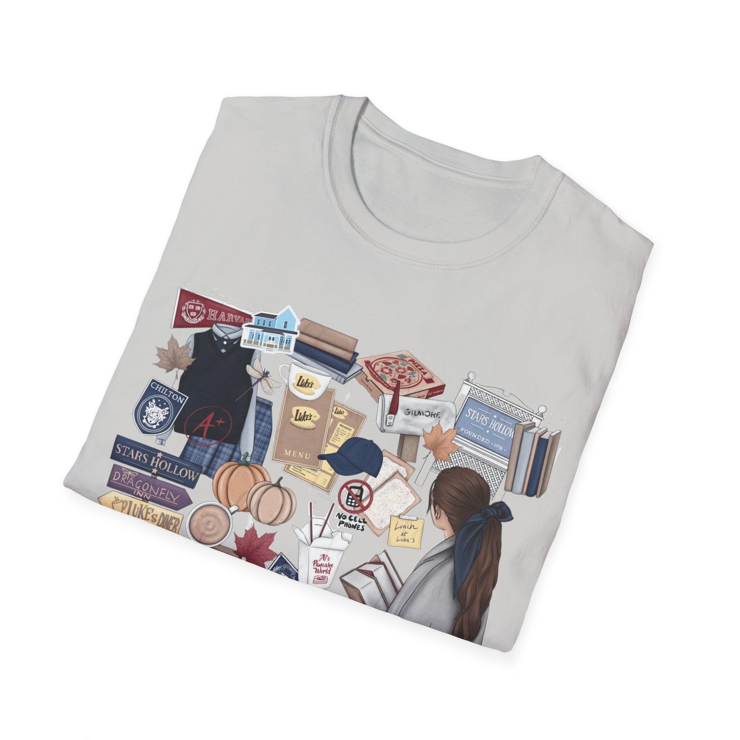 Gilmore Girls themed tshirt for women; Mother Daughter shirt; TV apparel; Fan club apparel; Dragonfly inn; Lukes Diner; Chilton; Yale