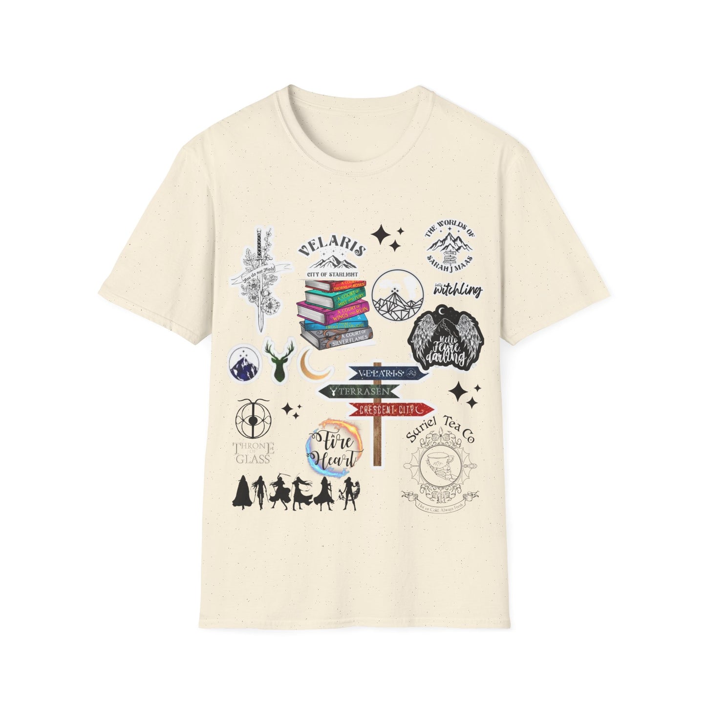 Sarah J Maas Theme Book T Shirt; A Court of Thorns and Roses; Throne of Glass; BookTok; Women's Bookworm tee; Fiction; Book lover; Read