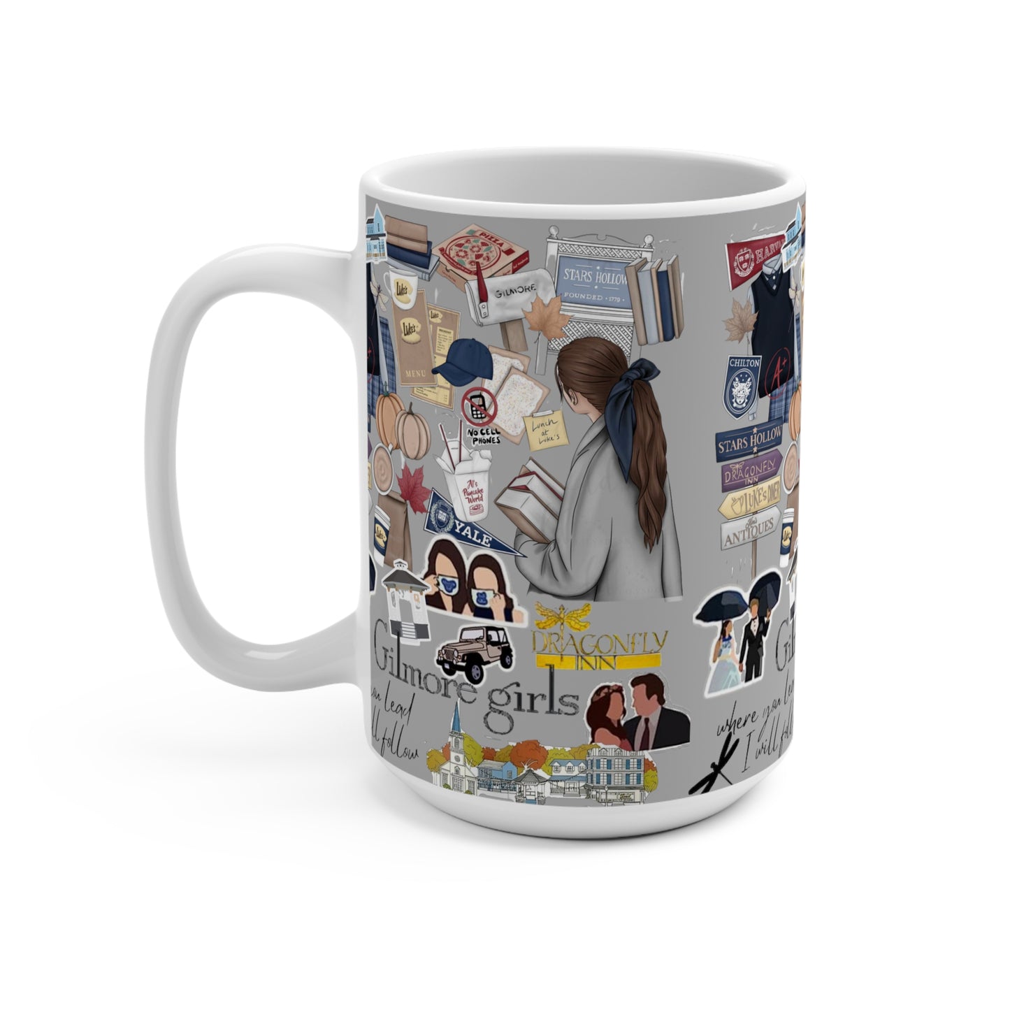 Where You Lead Gilmore Girls Coffee Mug - Gilmore Girls Themed Cup - No Handle Coffee Mug - Fall Theme Coffee Cup