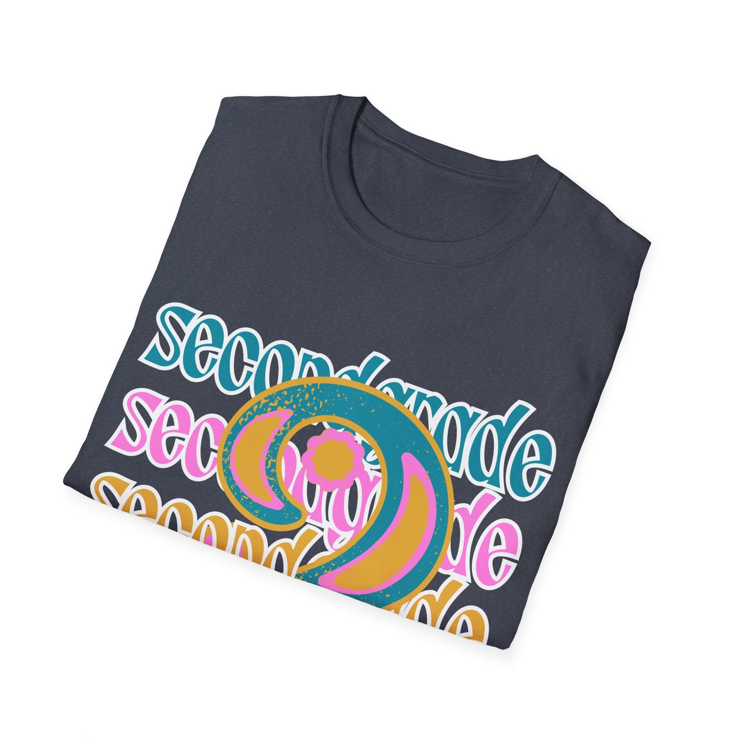 Second Grade Teacher T-Shirt - Retro Design - Colorful Teacher Tee - Grade 2 - Teacher gifts - Grade Level Tees -