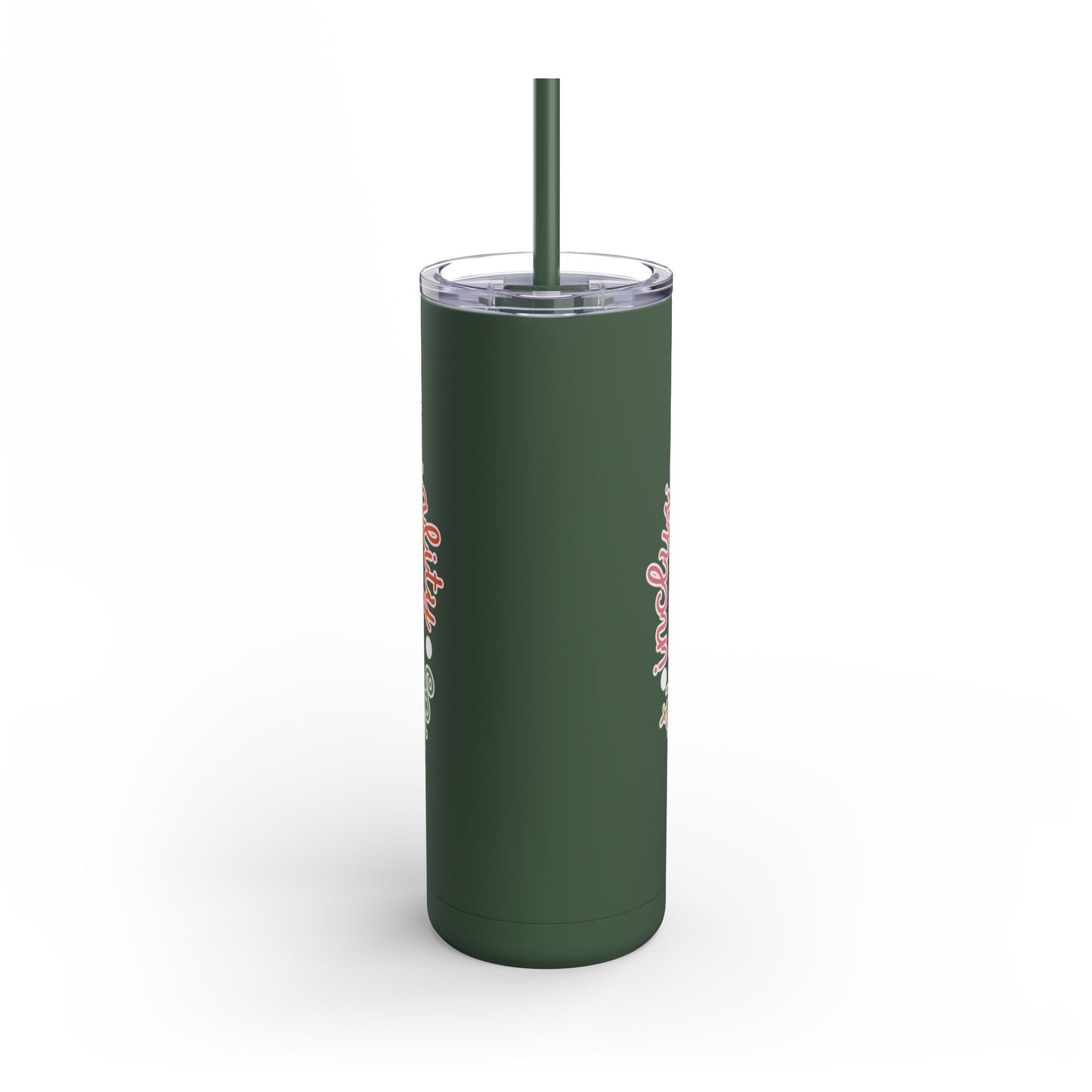 Autism Acceptance Advocate Skinny Matte Tumbler, 20oz- Special Education Teacher Tumbler with Straw
